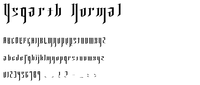 Ysgarth Normal font